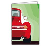 69-1101 Carte Voiture Sport Automobile Illustration Design épuré -Avec Enveloppe 12x17cm - Fabrication française - Création exclusive Denis Bultot - Pour Passionné - Rétro Vintage Mythique Iconic Luxe
