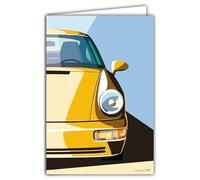 69-1102 Carte Voiture Sport Automobile Illustration Design épuré -Avec Enveloppe 12x17cm - Fabrication française - Création exclusive Denis Bultot - Pour Passionné - Rétro Vintage Mythique Iconic Luxe