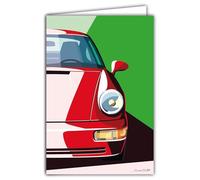 69-1104 Carte Voiture Sport Automobile Illustration Design épuré -Avec Enveloppe 12x17cm - Fabrication française - Création exclusive Denis Bultot - Pour Passionné - Rétro Vintage Mythique Iconic Luxe