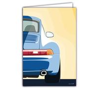 69-1105 Carte Voiture Sport Automobile Illustration Design épuré -Avec Enveloppe 12x17cm - Fabrication française - Création exclusive Denis Bultot - Pour Passionné - Rétro Vintage Mythique Iconic Luxe