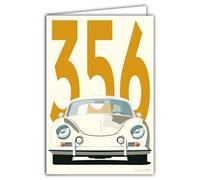69-1106 Carte 356 Voiture Sport Automobile Illustration Design épuré -Avec Enveloppe 12x17cm - Fabrication française - Création exclusive Denis Bultot - Pour Passionné - Rétro Vintage Mythique Iconic