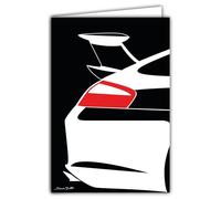 69-1110 Carte Voiture Sport Automobile Illustration Design épuré -Avec Enveloppe 12x17cm - Fabrication française - Création exclusive Denis Bultot - Pour Passionné - Rétro Vintage Mythique Iconic Luxe