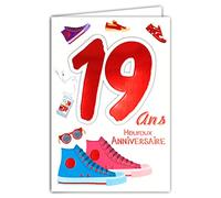 69-2120 Carte Anniversaire 19 ans Garçon Fille Jeune Homme Femme - Cocktails Bouteilles Fête Soirée