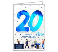 69-2121 Carte Anniversaire 20 ans Garçon Jeune Homme - Moto