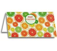 69-4224 Carte Rétablissement Paillettes Agrumes Orange Citron Vert Vitamine Peps Energie Rétablissement Guérison Amis Famille Soutien Chaleureux Brillant Scintillant