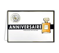 69-5157 Carte Anniversaire Mademoiselle N°1 pour Femme Fabuleuse par Nature Dorure Or Brillant Parfum Fleur de Camélia Blanche Chic élégante - Avec Enveloppe 12x17,5cm - Collection Luxe -Fab en France