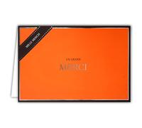 69-5166 Carte de Remerciements Un Grand Merci Mille Mercis - Carte de Vœux Luxe Prestige en Or Doré Brillant - Idée Cadeau Élégante - Avec Enveloppe Blanche - Format 12 x 17,5 cm - Fabriqué en France