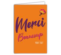 69-8058 Carte Mille MERCIS Remerciements Fleuris Illustration avec Enveloppe Format 12x17,5cm Papier 300gr issu de forêts gérées durablement Brillant Fabriqué en France Vie en Couleurs