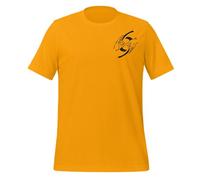 69 LA TRIK T-Shirt - Logo Noir - Style Streetwear Authentique et Tendance - Coupe Unisexe - T-Shirt Coton Homme/Femme (FR/ES, Alpha/Lettres, XS, Taille Normale, Taille Normale, Or)