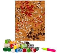 69 x 102 cm Kit Tapis au Point Noué Kits Broderie DIY Tapis Faire La Décoration Intérieure Kit de Fabrication de Tapis Kit DIY Latch Hook kit Loquet Crochet Kit Crochet Debutant pour Enfants Adultes