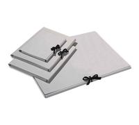 [6905] folia Chemise de rangement carton 500g gris personnalisable A3 avec noeud
