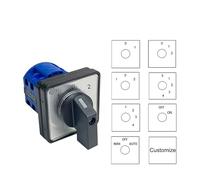 690V 20A 8 Terminals LW26-20/2 LW28-20 YMW26 Series Rotary Changeover Cam Switch NWPNLXEA(Reset)