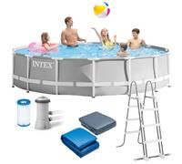 Kit piscine prism frame ronde tubulaire (ø)4,27 x (l)1,07m et pédiluve