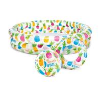 Intex Pools – Set piscine 59469NP Ananas – Avec bouée et ballon thème poisson multicolore