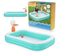 Bestway Piscine familiale gonflable avec panier de basket Dunk n’ Splash 2,51 m x 1,68 m x 1,02 m