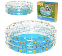 Bestway - Piscine gonflable enfant pataugeoire 3 boudins diamètre 150 cm hauteur 53 cm
