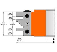 695.014 CMT 695.014 - COUPLE DE COUTEAUX POUR PORTE-OUTILS PROFIL ET CONTRE-PROF