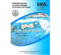 6955l approches des iles de tahiti et de moorea Echelle 1:173 528 - Collectif - Epshom - broché - Atlas / carte