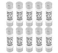6A 10x38mm, 10Pcs 100KA Rupture Capacité Fusible Avec Indicateur, Remplacement Du Tube De Cartouche En Céramique, Composants Électroniques, 380-500V AC