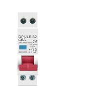 6A 18MM Mini 230V 50/60Hz 1P + N 6KA Pemutus Sirkuit Otomatis Diferensial Arus Residu Atas Perlindungan Kebocoran Arus 1Pcs