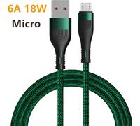 6a 66w Nylon Moided Data Wired Super Fast Charging Cell Phone Charger for Transfer Compatible Iphone 13 Huawei Xiaomi 1 meter _ micro i