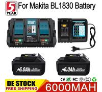 6A pour Makita BL1830 batterie 18V outils de remplacement pour Makita BL1830 BL1860 BL1890 Compatible pour Makita 18V chargeur de batterie 3BAT