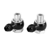 6AN x 1 / 4NPSM Raccord Banjo 90° pour Radiateur d’Huile, Acier Durable - Compatible GM Transmission Cooler 4L80E 1997 à 2010, Installation Fiable pour Entretien Auto (B)