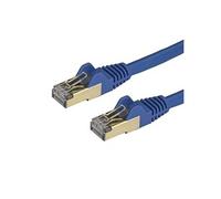 StarTech Câble Ethernet Cat6a 3 m – 10 Gbit/s blindé (STP) RJ45 sans crochet Bleu