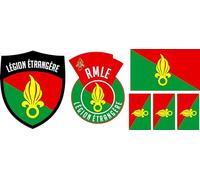 6B Lot de 6 écussons thermocollants avec blason de la Légion étrangère