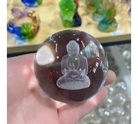 6cm Engraved Miniature Angel Crystal Ball Crystal Craft Sphere Glass Home Decoration Ornament for Home Housewarming GIF Home Decor(Dark Gray,3pcs)