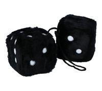 6cm Long Poil Chaud Estampillé Point Dés Peluche Jouet Cube Pendentif Miroir Pendentif Tamis