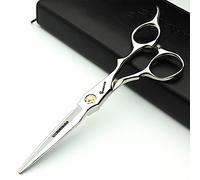 6'Coiffure modelage Studio Ciseaux Coiffeur Ciseaux professionnels Japon 440 C Acier outils de ciseaux de coiffure + ciseaux à effiler(Ciseaux plats 6 pouces-A)