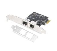 6COM GIGA Carte réseau PCI-E 2,5 GBase-T, double port RJ45 2500/1000/100 M/10 Mbps avec contrôleur Ethernet Realtek RTL8125B, compatible Windows 11/10/8/7, Windows Server, Linux