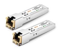 6COMGIGA 10/100/1000BASE-T SFP RJ45 Cuivre, Module Transceiver 1,25 G pour Cisco GLC-T/SFP-GE-T/GLC-TA, Mikrotik S-RJ01, jusqu'à 100 m [Pack de 2]