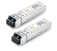 6COMGIGA Émetteur-récepteur 10G SFP+, Module monomode LC 10GBase-LR pour Cisco SFP-10G-LR, Meraki MA-SFP-10GB-LR, Ubiquiti UF-SM-10G, Mikrotik, D-Link, Supermicro, Netgear (DDM,1310nm,10km) Lot DE 2