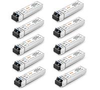 6COMGIGA Lot de 10 émetteurs-récepteurs SFP+ 10GBase-LR SFP+, module monomode DDM, 1310 nm, 10 km pour Cisco SFP-10G-LR, Meraki MA-SFP-10GB-LR, Ubiquiti UF-SM-10G, Mikrotik, D-Link, Supermicro,
