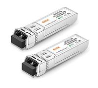 6COMGIGA Lot de 2 émetteurs-récepteurs 10G SFP+, Module multimode LC 10GBase-SR Compatible pour Cisco, Ubiquiti, D-Link, Supermicro, Netgear, Mikrotik, ZTE (MMF, 850 nm, 300 m, DDM)