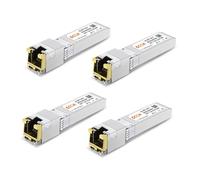 6COMGIGA Lot de 4 modules en cuivre 10G SFP+ RJ45, émetteur-récepteur 10GBase-T SFP+ vers RJ45, CAT6A/CAT7, 30 m, remplaçable à chaud, compatible avec Cisco SFP-10G-T-S/Ubiquiti UF-RJ45-10G/MikroTik S