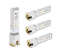 6COMGIGA Transceiver SFP+, module cuivre SFP+ RJ45 pour Cisco SFP-10G-T-S, Ubiquiti UF-RJ45-10G, Netgear, D-Link, Supermicro, TP-Link, jusqu'à 30 m, [4 pièces]