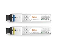 6COMGIGA Une paire d'émetteurs-récepteurs Bidi de connecteur SFP SC 2,5 G, 1310 nm/1550 nm SMF, jusqu'à 3 km, compatible avec Cisco, Ubiquiti, D-Link et autres commutateurs ouverts