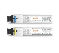 6COMGIGA Une paire d'émetteurs-récepteurs Bidi de connecteur SFP SC 2,5 G, 1310 nm/1550 nm SMF, jusqu'à 10 km, compatible avec Cisco, Ubiquiti, D-Link et autres commutateurs ouverts