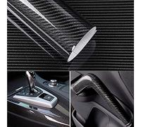 6D Covering Carbone de Voiture,Noir Film Carbone Voiture,300 X 30cm,6D Carbone Autocollant Fibre Voiture,Carbone de Vinyle,Arespark Autocollant Imperméable pour Motos et Voitures
