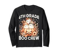 6e année Boo Crew Teacher Halloween Floral Ghost Enfants Femmes Manche Longue