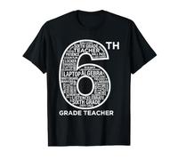 6e année Enseignant Typographie équipe Back School T-Shirt Graphique avec Valeur