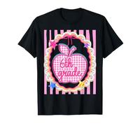 6e année Filles Apple Preppy Stripe Premier Jour école sixième T-Shirt