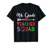 6e année Teacher Squad Heart Fun Teachers Matching T-Shirt