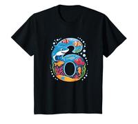 6ème Anniversaire Animaux de l'océan et de la mer Requin Enfants 6 Ans T-Shirt