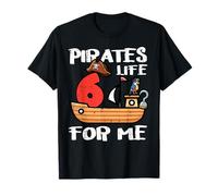 6ème Anniversaire Pirates Life for Me 6 Years Old Bday Boys Kids T-Shirt