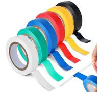 6er Pack de Scotch Électricien, Couleur, 16 mm x 15 m, Total 90 m, Isolant Électrique et Imperméable, Idéal pour le Raccordement de Fils et l'Isolation de Câbles