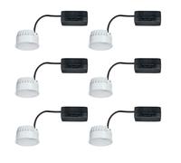 6er Set Paulmann LED Module Nova Coin 6W 51mm 3-Stufen Dimmable Satiné 2700K 2